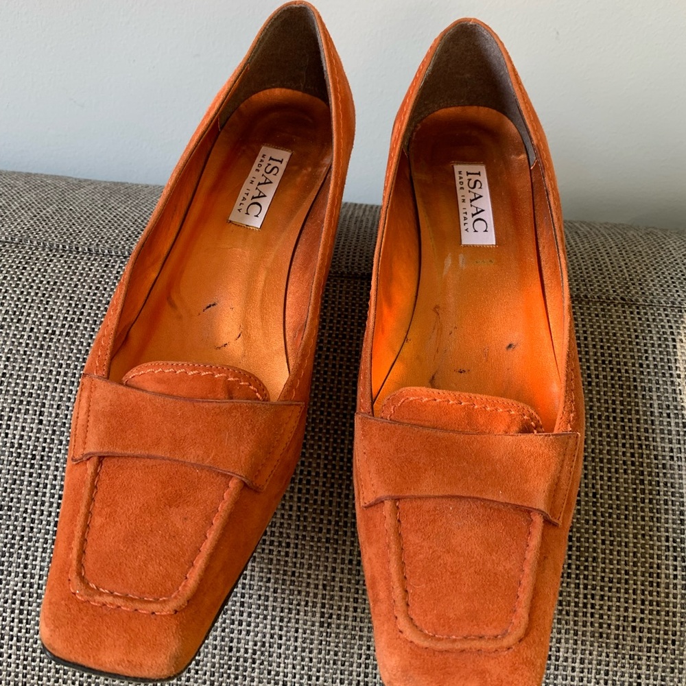 ISAAC MIZRAHI couture Made in Italy suede leather shoes